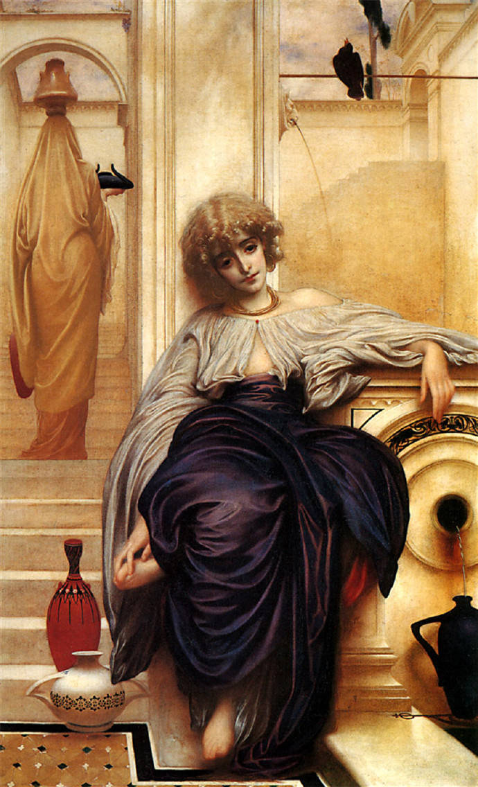 英国十九世纪唯美主义画派最著名的画家古典女性人物美貌与风采