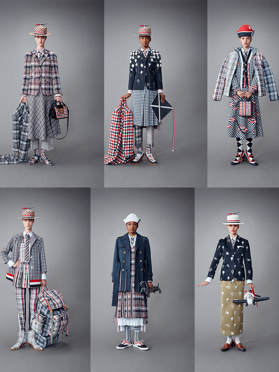 增加了 Thom Browne 2022度假系列，疯狂的女性主张，古怪时髦的褐色风格