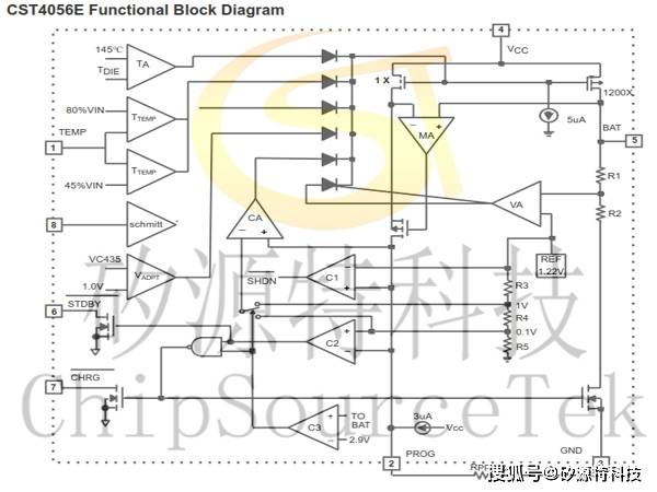 矽源特cst4056e单节锂电池充电管理