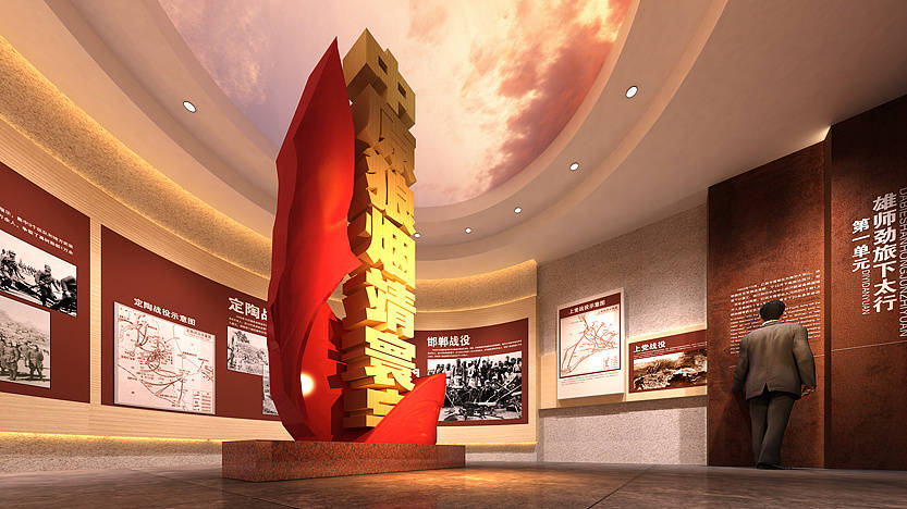展台天津企业展厅设计中对于颜色选择的关键-天成展览展示