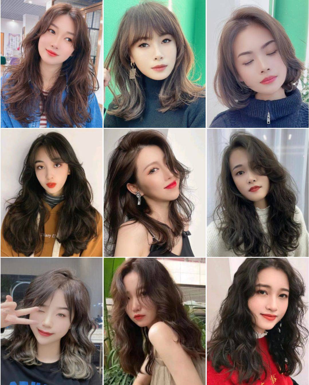 下巴3月流行女发来了，烫染剪都很美，要不要挑一款