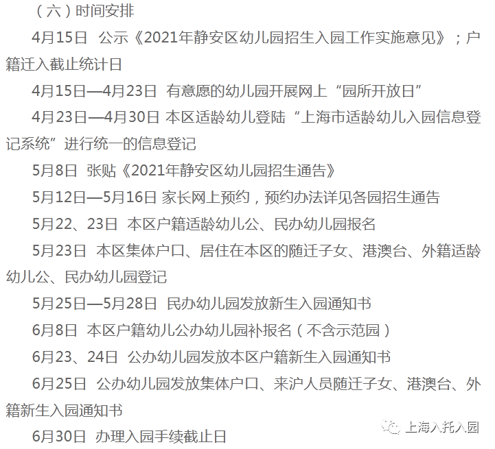 区入园|沪16区入园关键时间盘点！信息登记：市+区！各区时间安排不同！