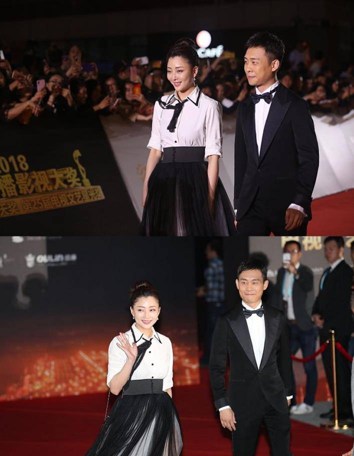 殷桃 42岁的殷桃还是那么年轻，穿白色服装美成30岁，笑起来小酒窝很美