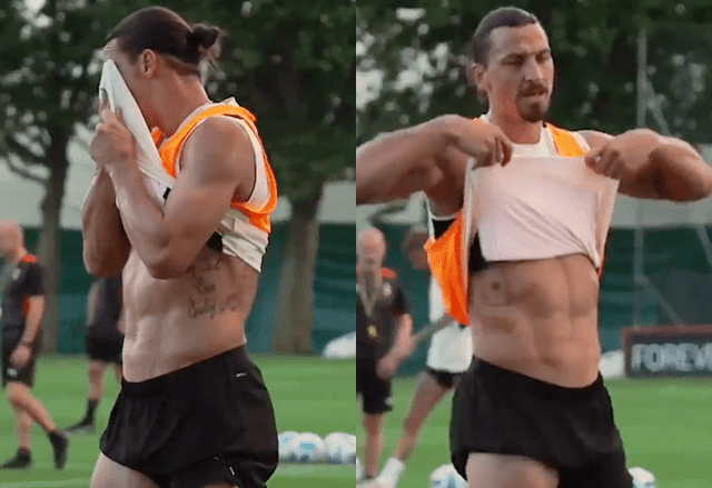 40岁伊布6块腹肌明显,大腿魔鬼筋,不输c罗?_海伦娜_夏娃_身材