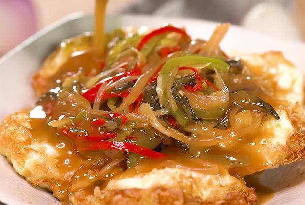 广东特色的五柳炸蛋酸甜微辣营养又解馋家人吃了都说棒