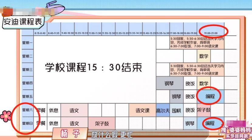 黄圣依|9岁安迪逃避上网课，细看他的补习课程表，难怪杨妈妈心疼了