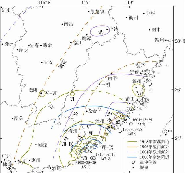 广东地震带分布图高清图片