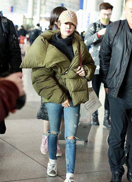 身材 蔡依林的身高不像一米六，穿这么臃肿的棉服，气场直逼一米八