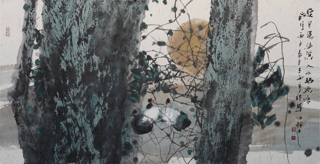 风拂灵感动心旌评彭太武水墨画