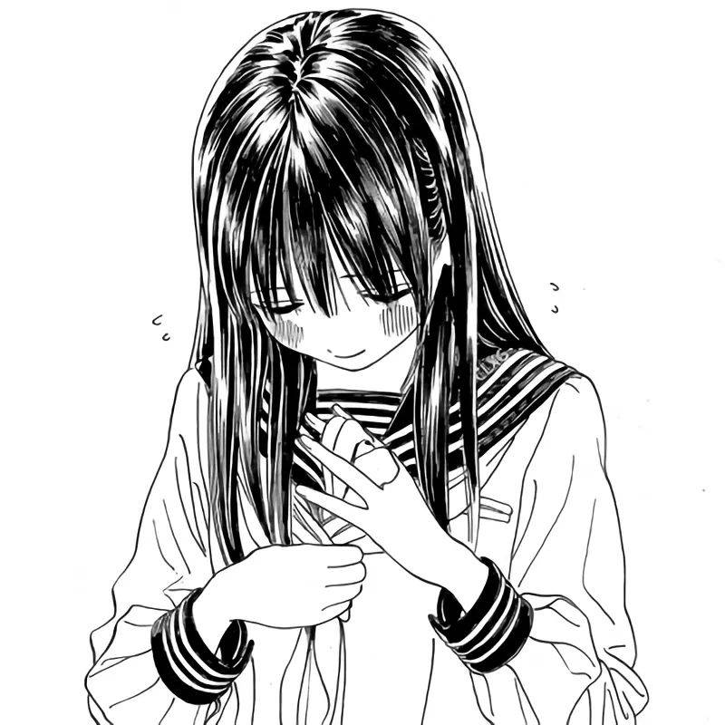 动漫女头黑白风旧漫动漫女头