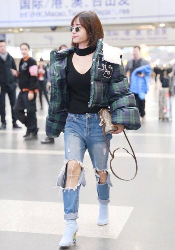 身材 蔡依林的身高不像一米六，穿这么臃肿的棉服，气场直逼一米八