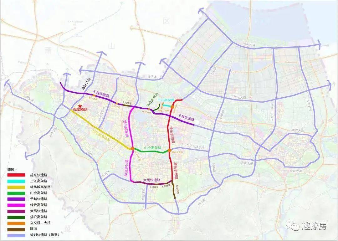 绍兴市区一环内地图图片