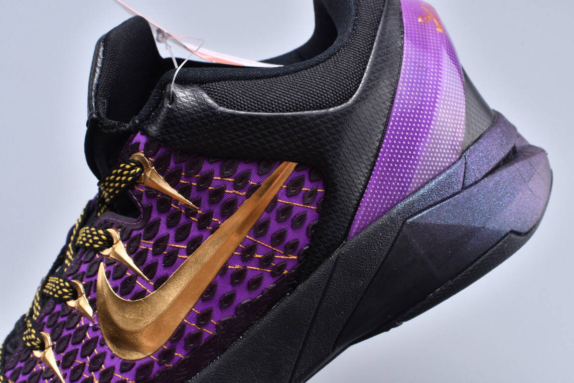 耐克nikezoomkobeviivisibilitycloak科比7代黑紫金低帮运动篮球鞋