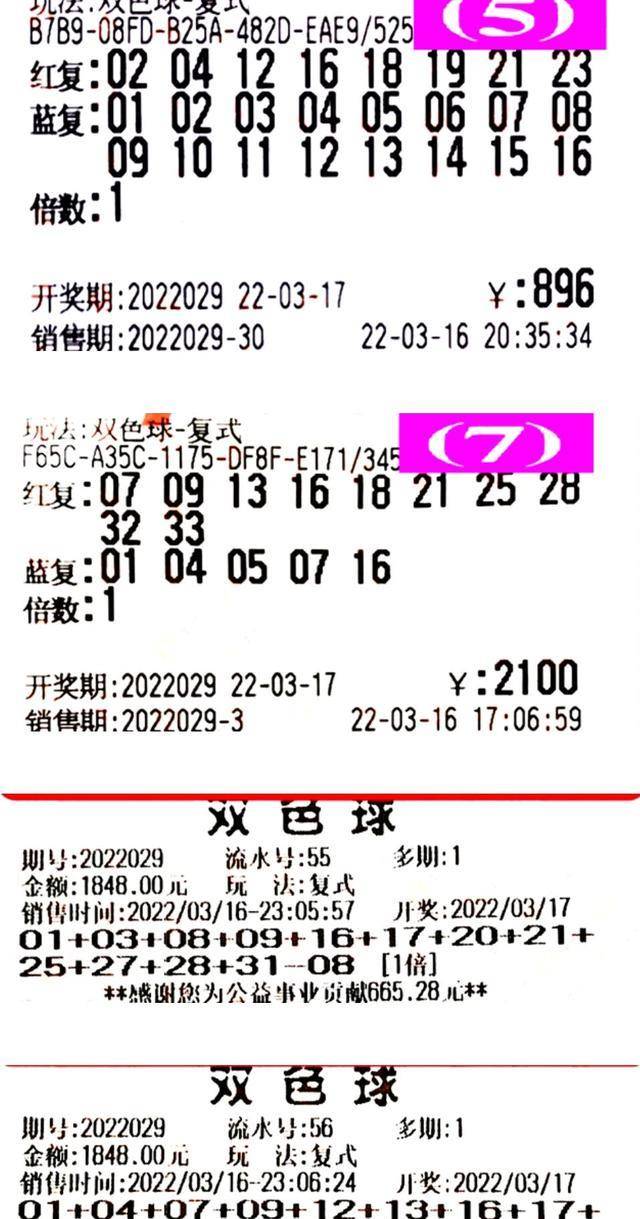原创第29期双色球晒票万元大票纷至沓来小胆拖不甘示弱