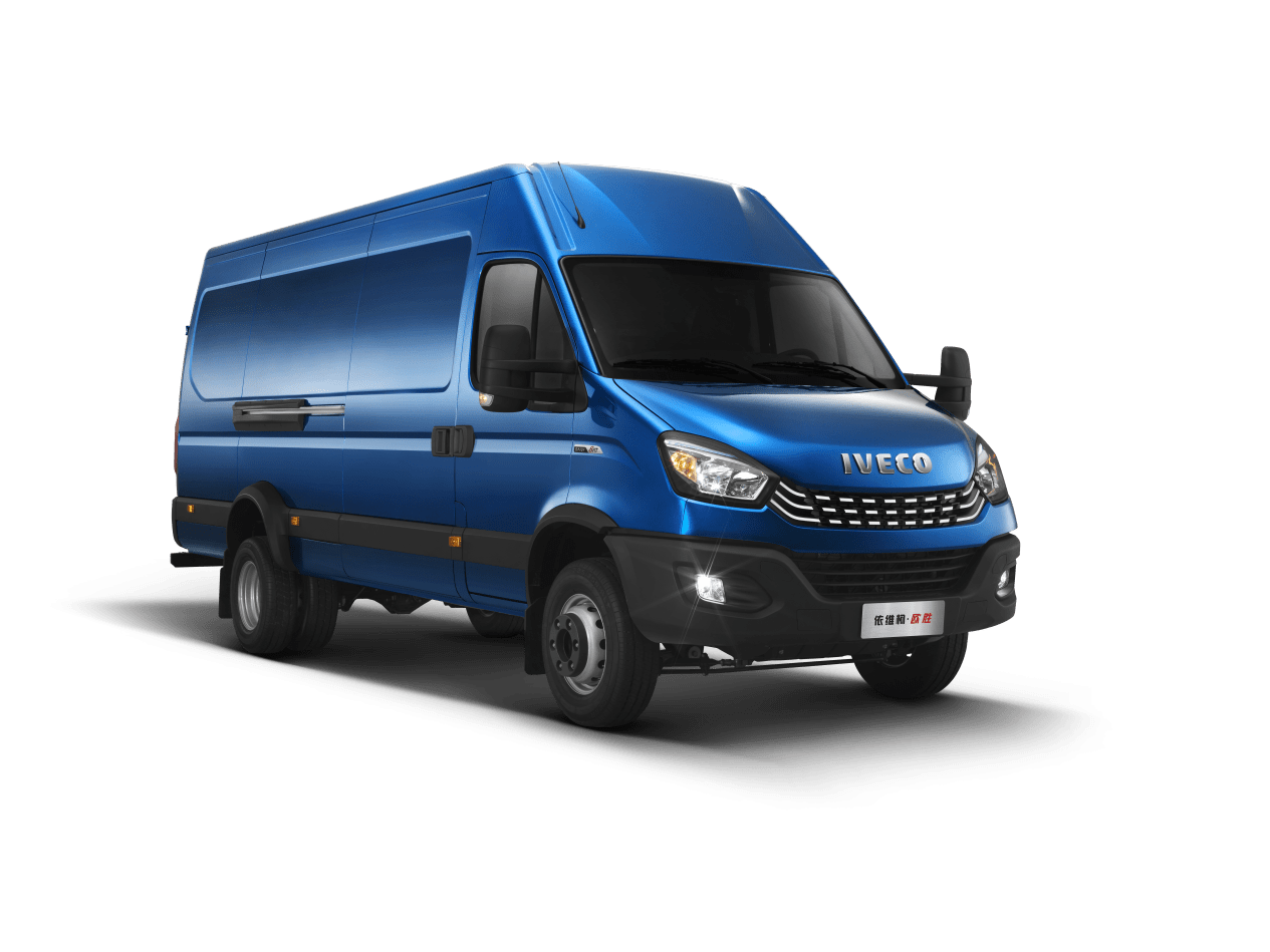 南京依维柯全系大van蓝牌合规,高度适中,通过性好,具有颜值高,容积大