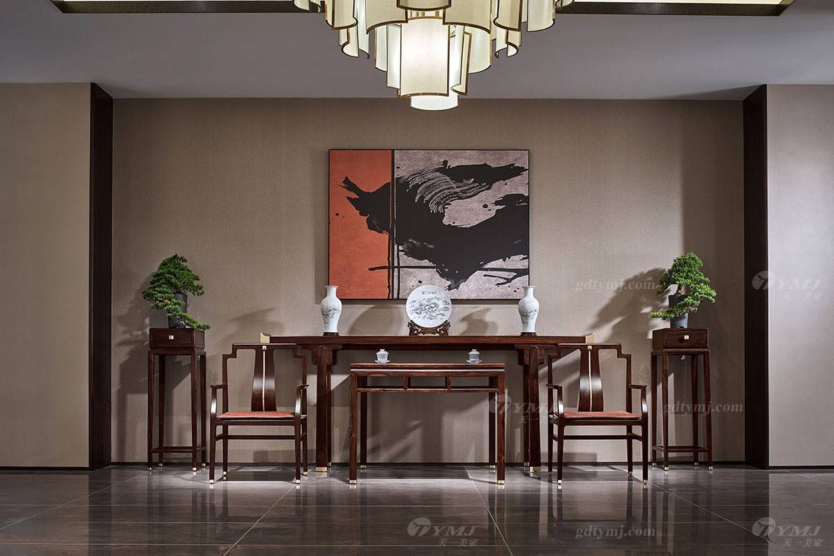 新中式风格红木家具,传统与时尚兼容并蓄,凸显当代东方贵族雅致奢华!