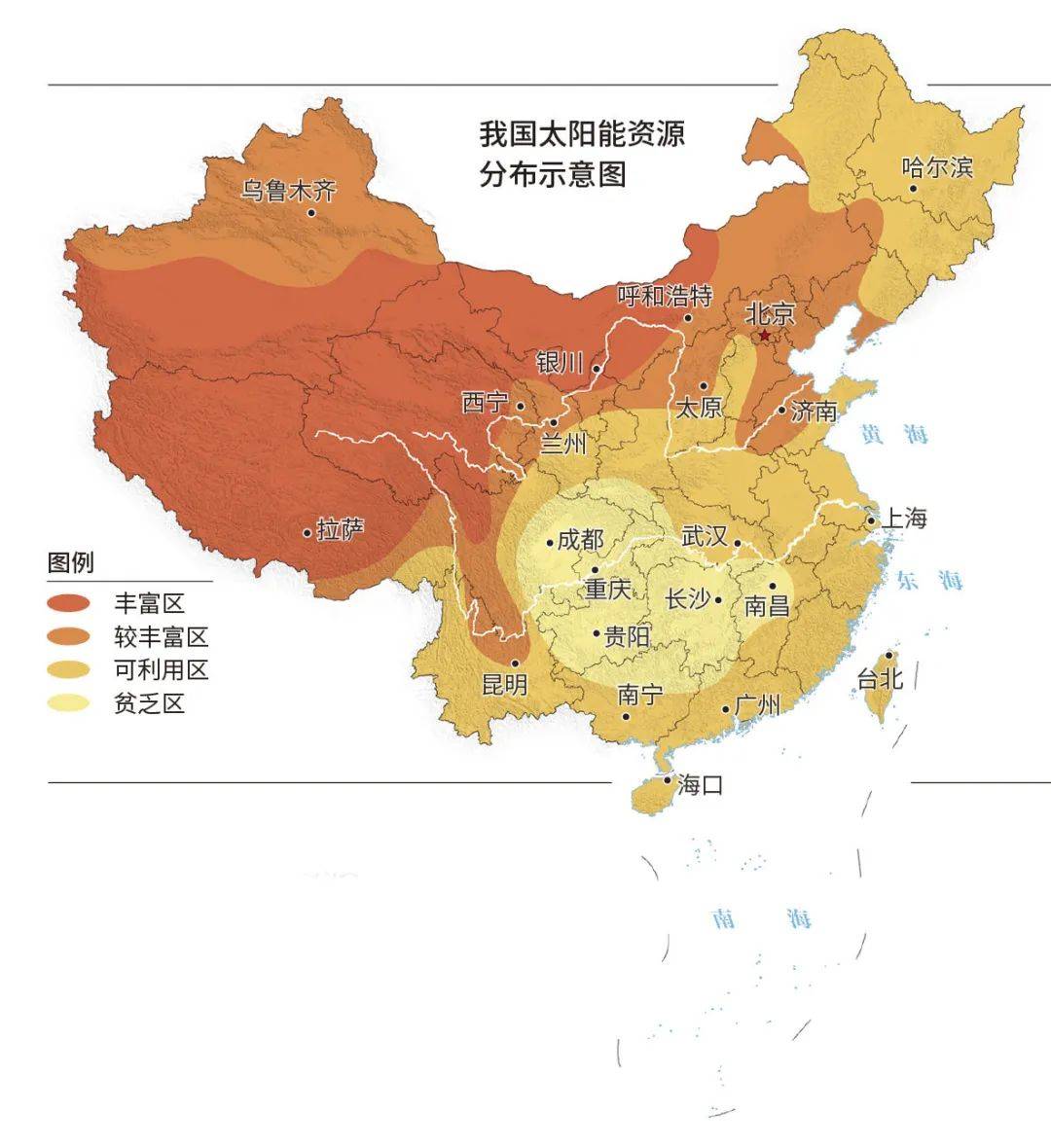 中国光照资源分布图图片