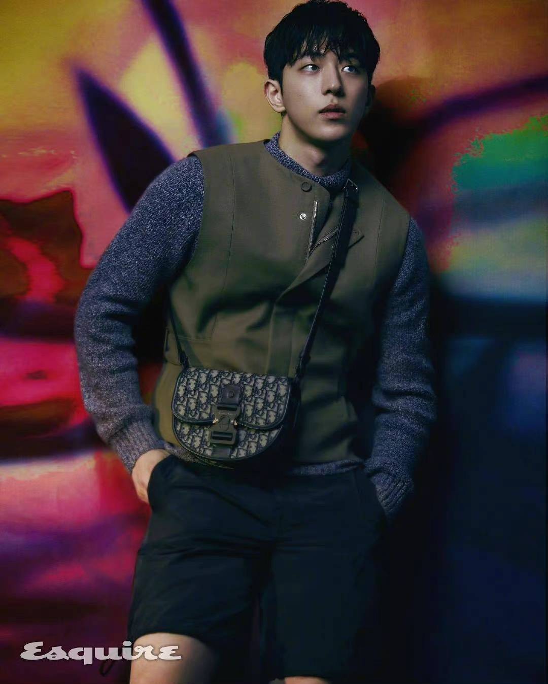 南柱赫esquirekorea四月刊格子西装针织毛衣