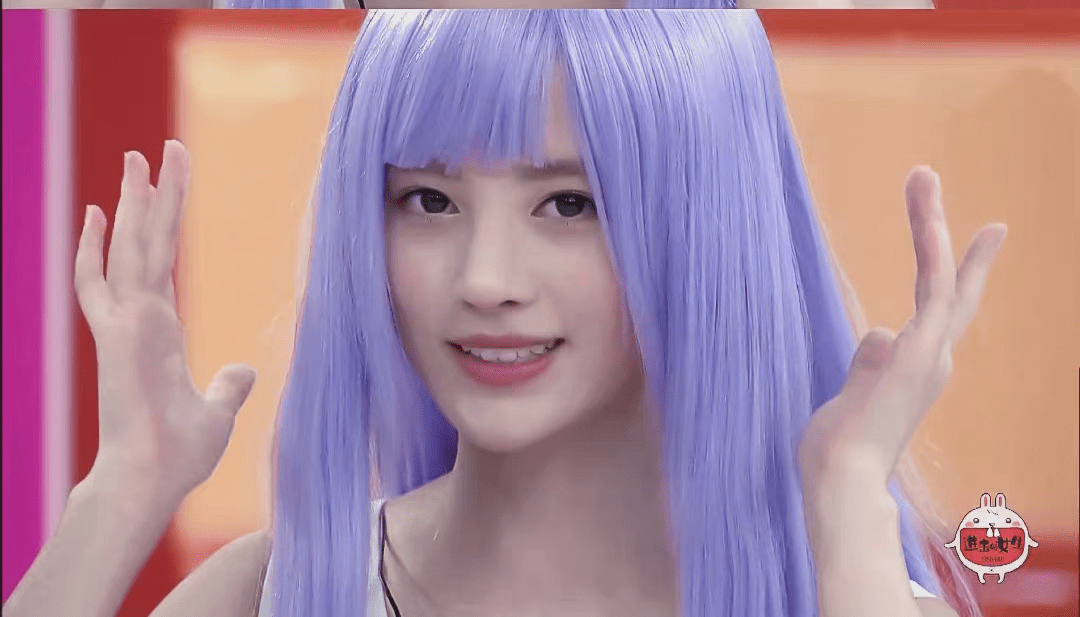 鞠婧祎紫发旧照_雅典娜_cos_造型