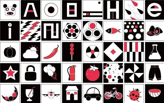 黑白卡彩色卡片适合几个月的宝宝看不同月龄的宝宝色彩训练