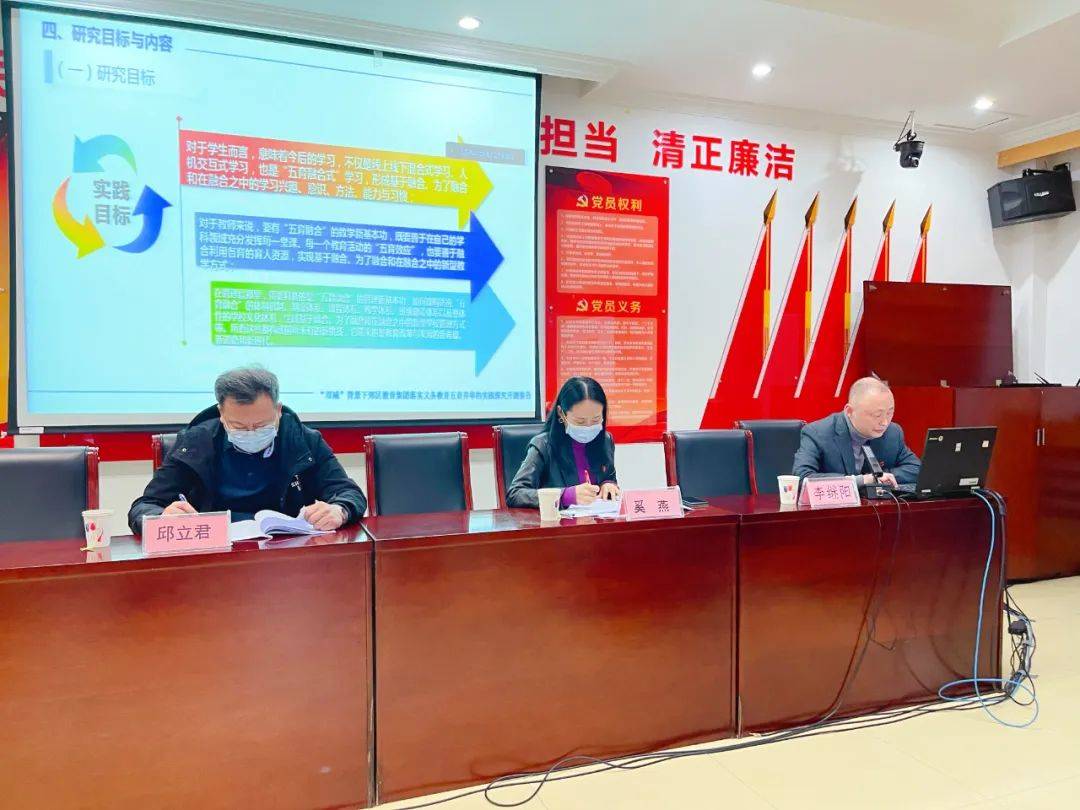 昌平二中教育集团开展"双减"专项课题开题报告会_研究_融合_李继阳