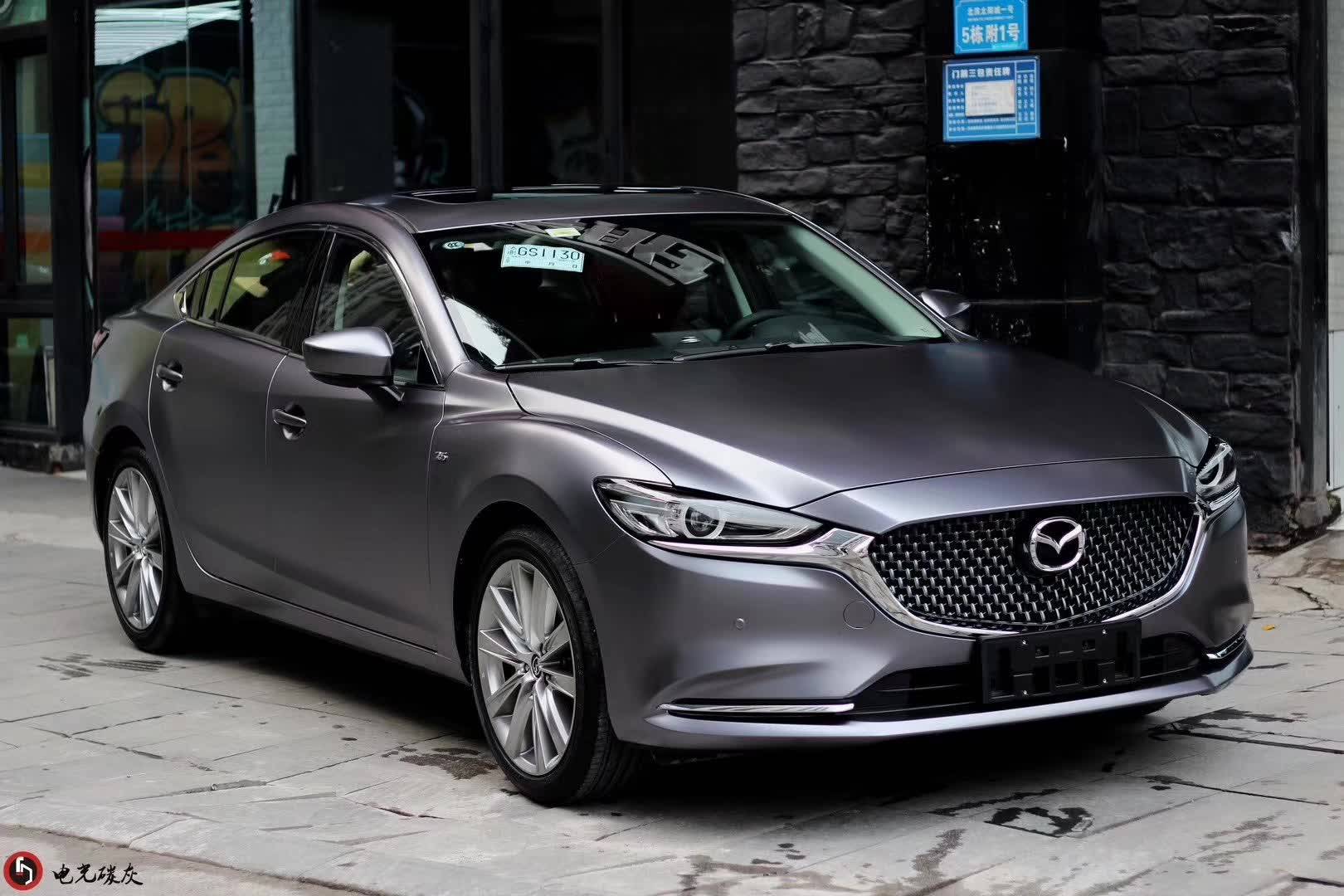 帅爆了没有? 马自达阿特兹skto电光金属碳灰改色膜