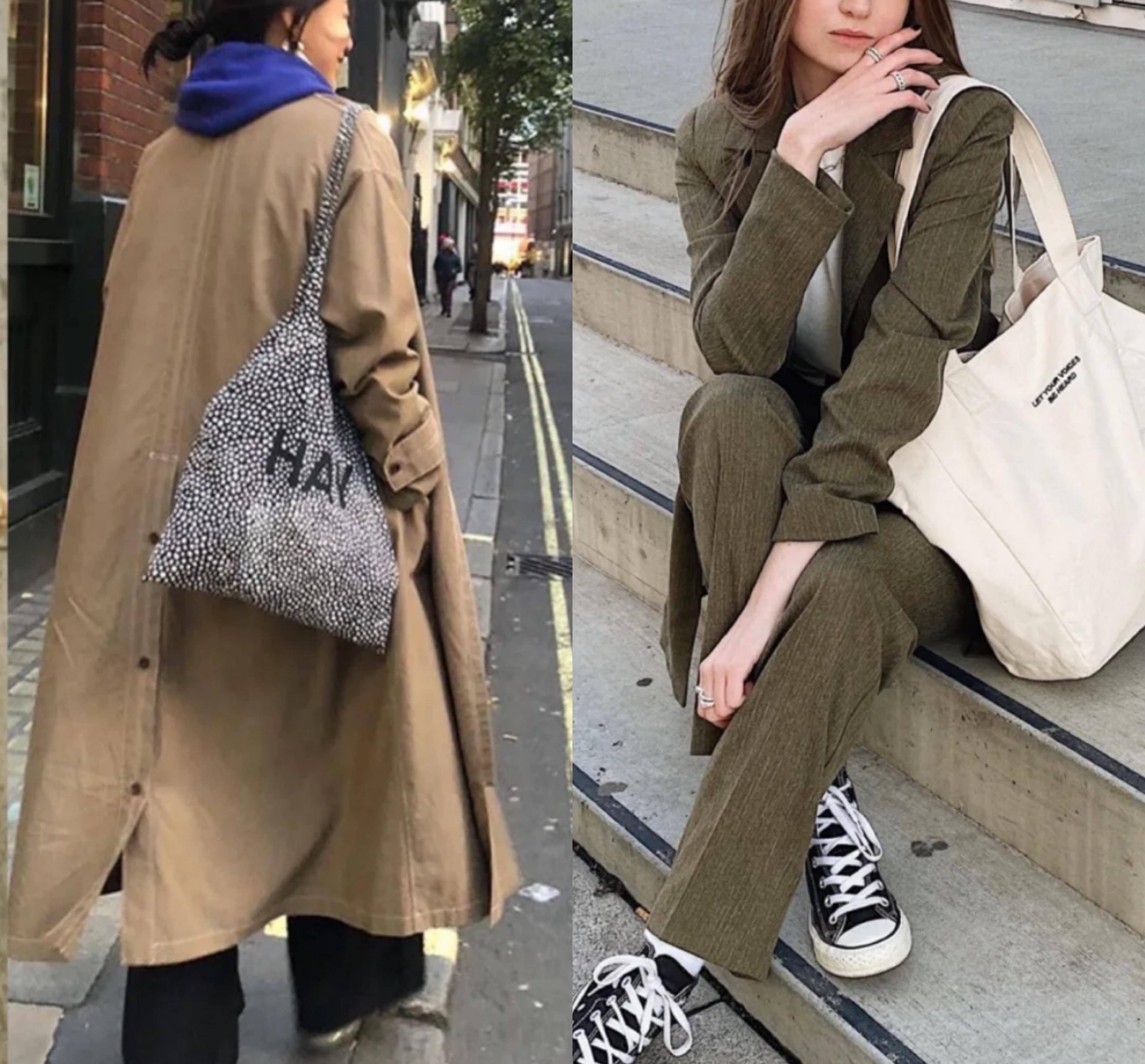 懂搭配的女人,都在用"帆布包"配衣服,舒服自在穿起来更时髦