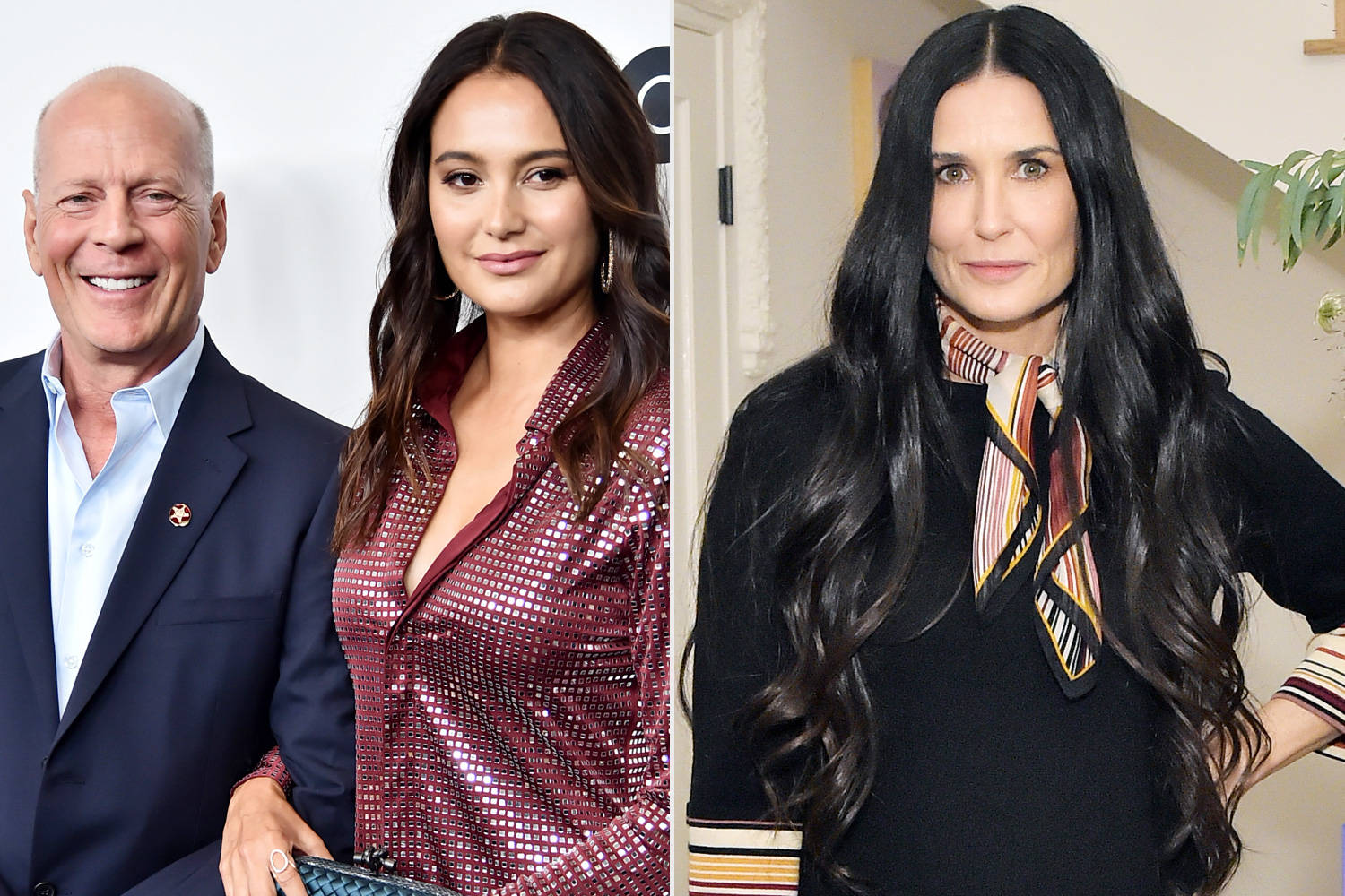 布鲁斯·威利斯和现任妻子艾玛·赫明,前任黛米·摩尔60岁的黛米