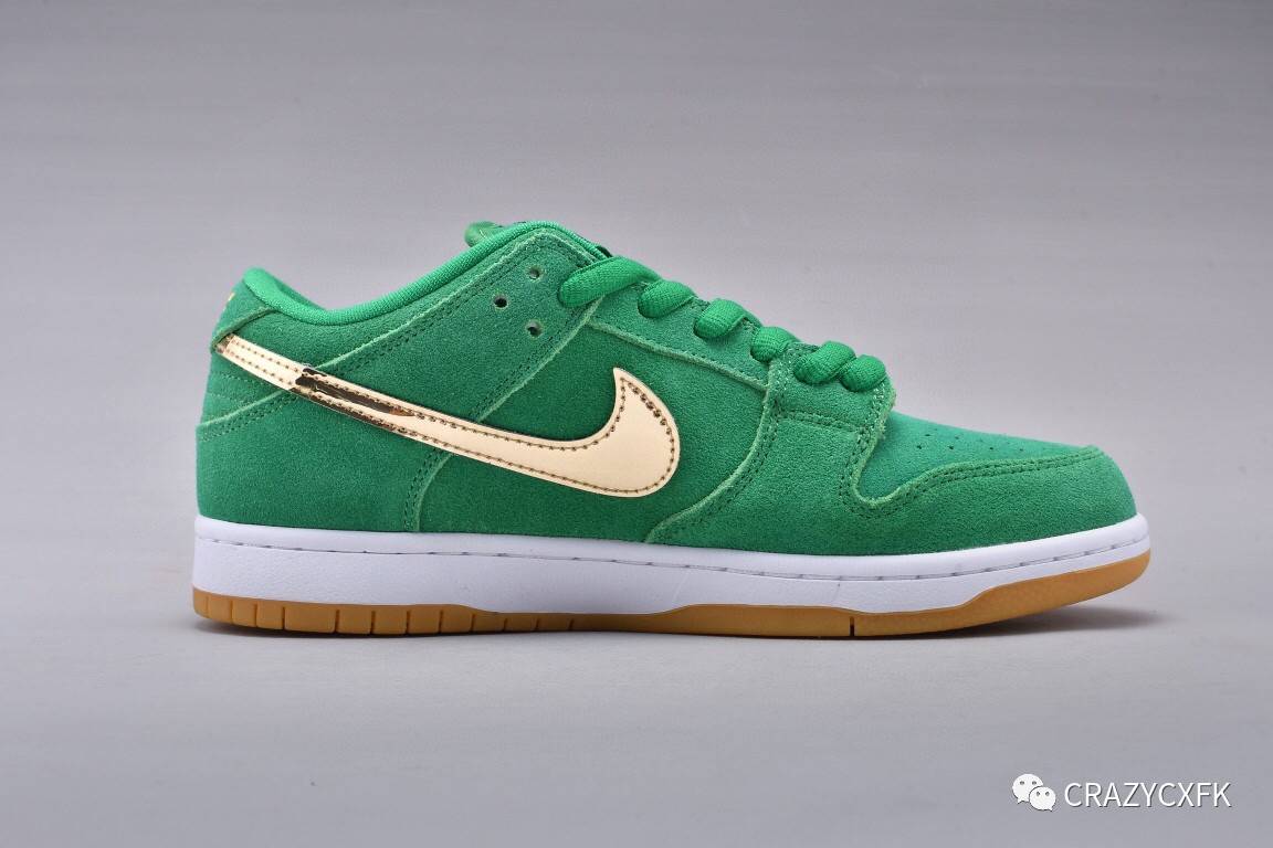 耐克nikesbdunklowstpatricksday圣帕特里克节绿金联名低帮板鞋