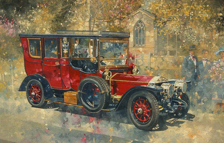 peter miller英国水彩画家《老爷车》系列