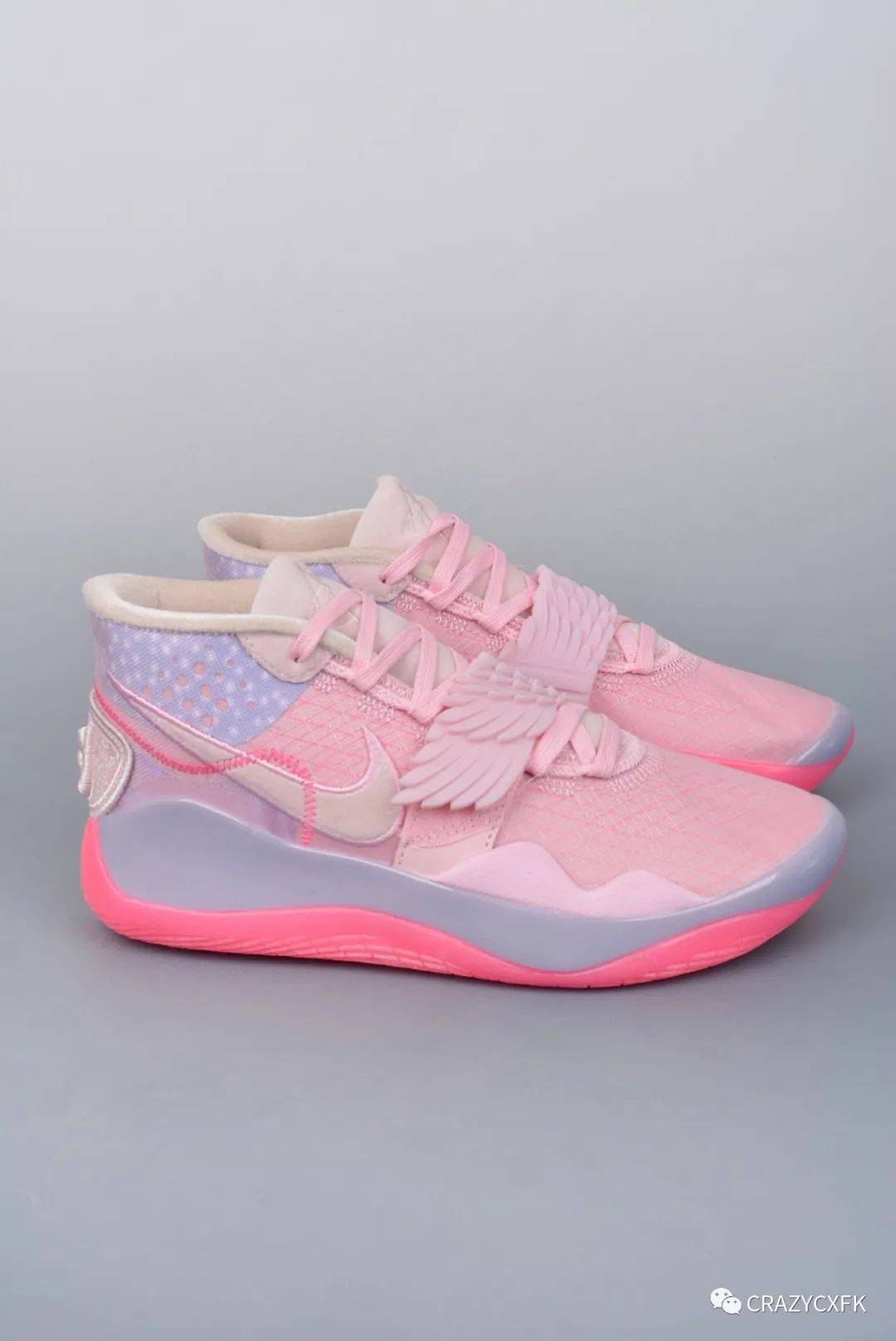 耐克Nike Zoom KD12 EP 凯文杜兰特粉天使翅膀乳腺癌慈善限定篮球鞋_ 