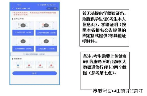 上傳學信網學籍驗證碼三,在校生上傳資料流程二,考生註冊登錄登陸查看