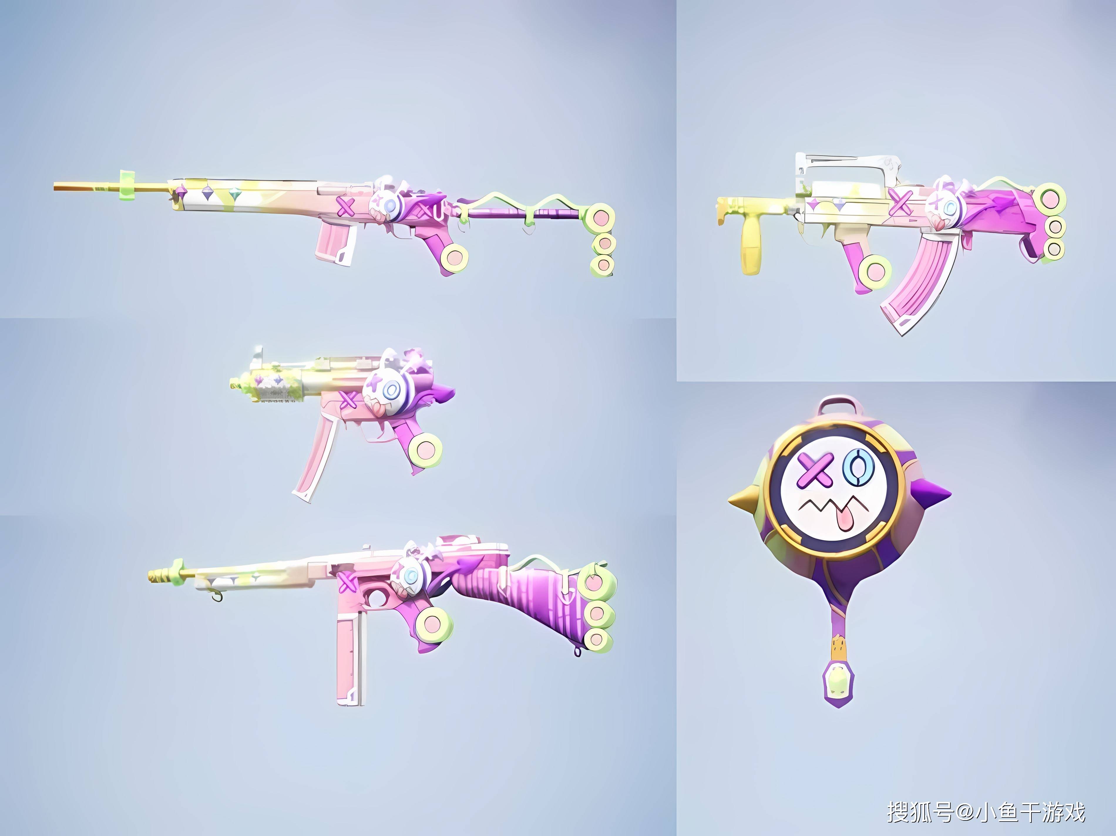 枪皮肤方面有mini-14,groza,mp5k,汤姆逊,平底锅,感觉都是偏冷门的