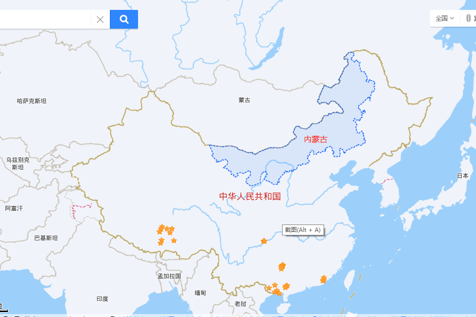 呼和浩特在中国的位置图片