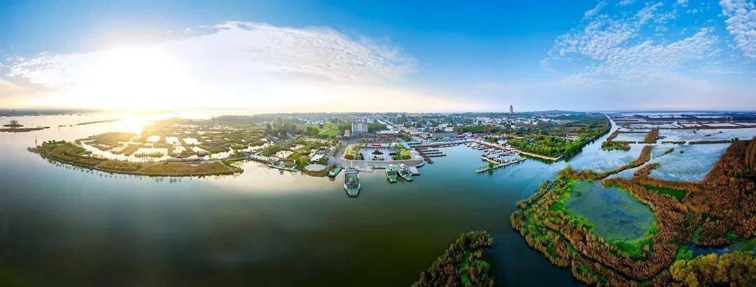 航拍微山湖旅游区—美景尽收眼底