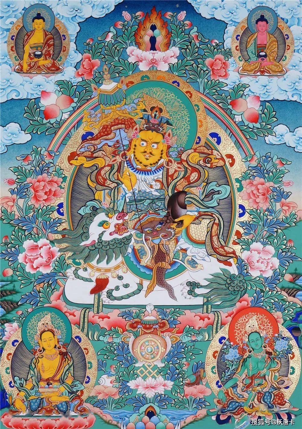 唐卡中常见的主尊形象_金刚_右手_莲花