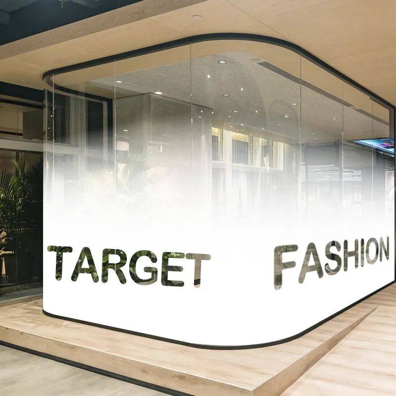 办公室玻璃隔断彩色渐变磨砂贴案例分享