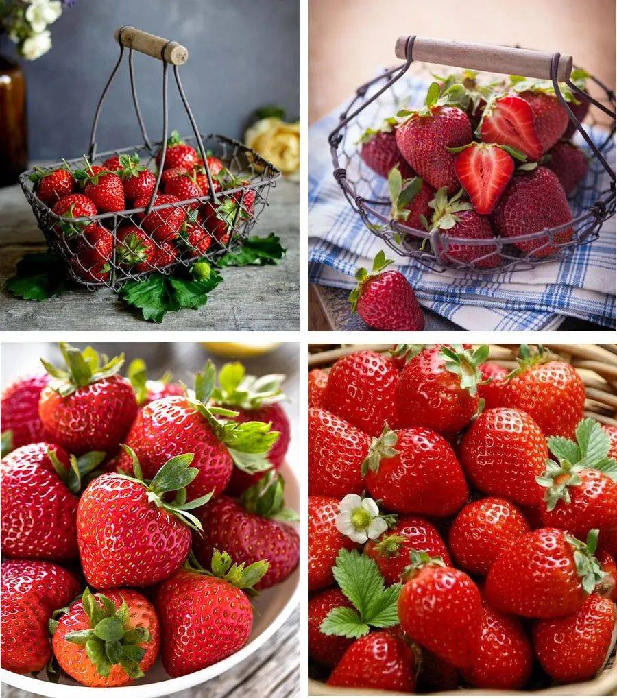 儿童画教程油画棒画甜甜的一篮草莓