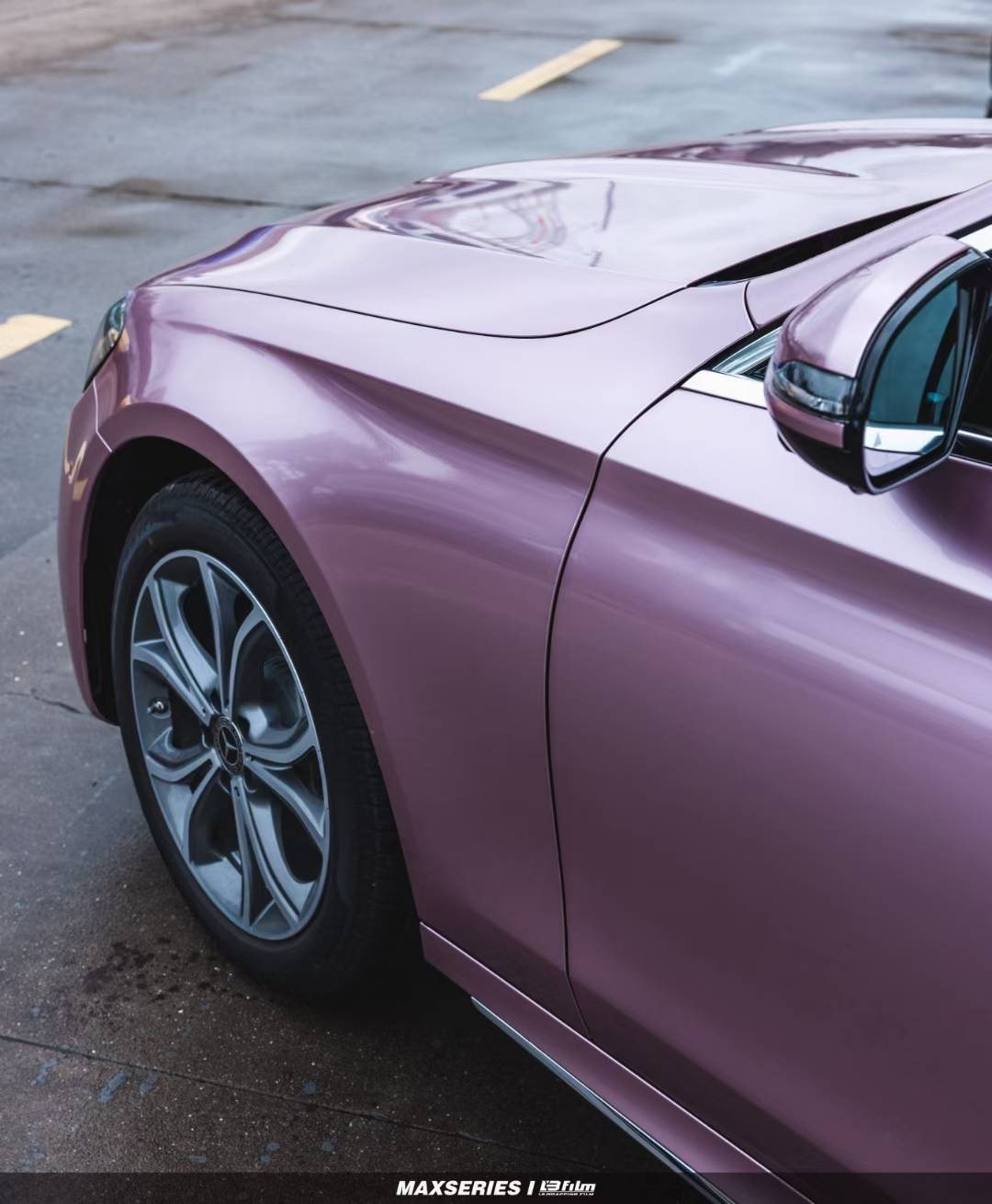 奔驰e300l -lbfilm改色膜原厂漆激情粉_搜狐汽车_搜狐网