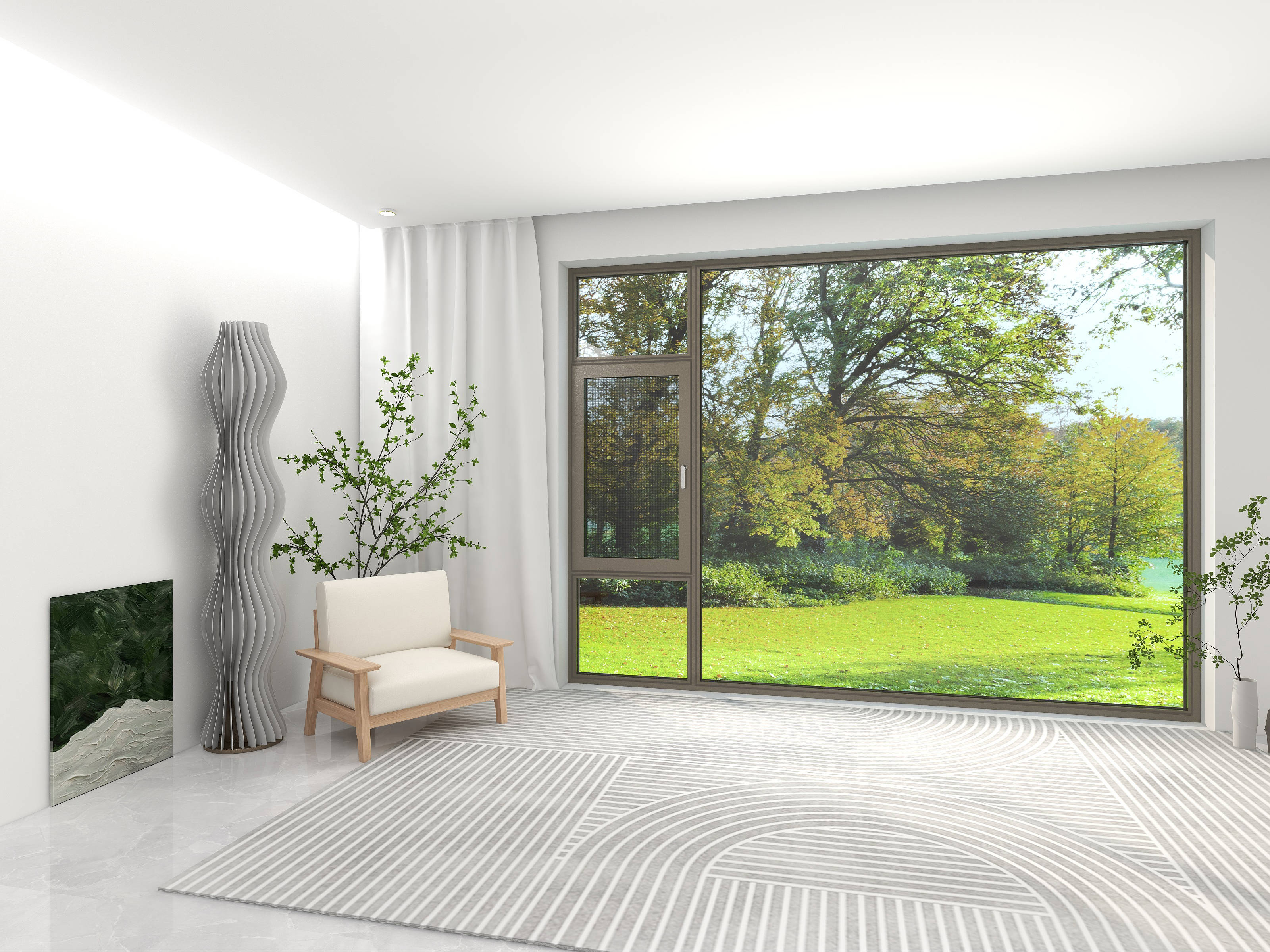 "窗子打通了大自然和人的隔膜,把风和太阳逗引进来,使屋子里也关着一