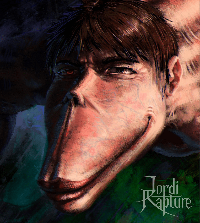 原创进击的巨人油画版感受暗黑世界巨人带来的压迫感