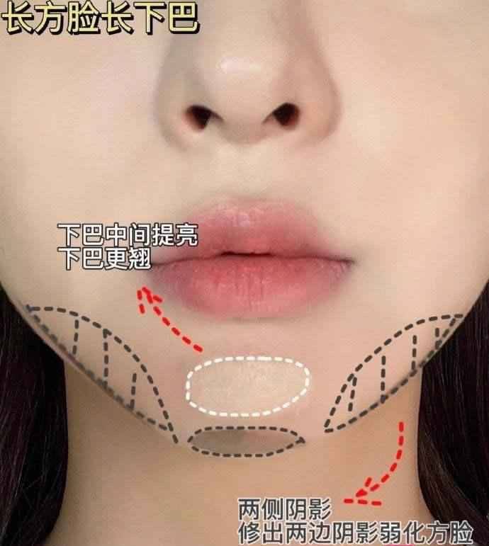 纯干货6种不同脸型下巴修容