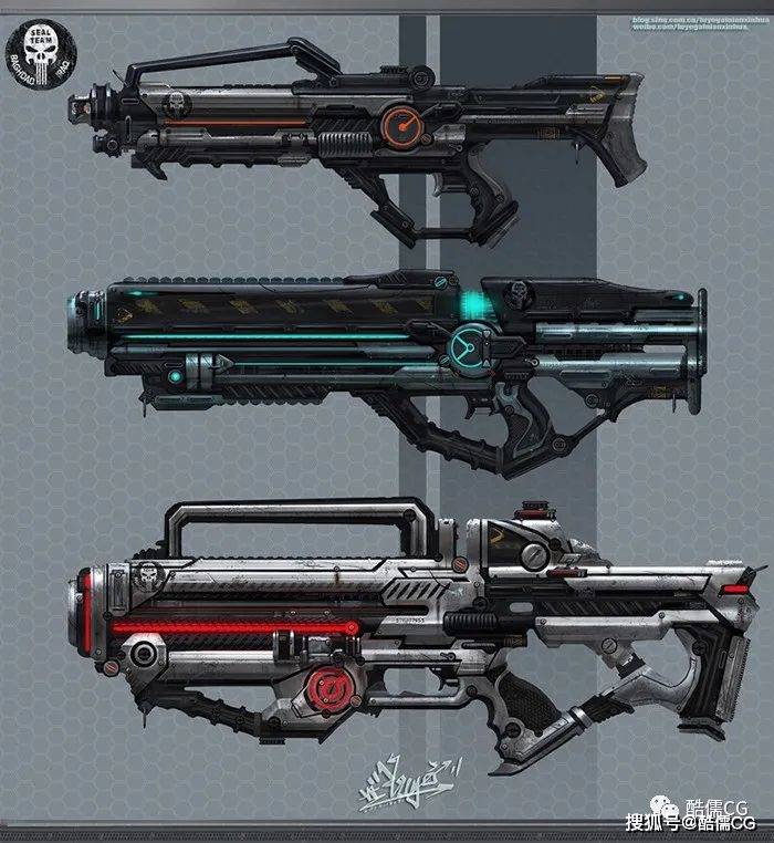 建模参考丨3d枪炮激光次世代热武器素材分享第4期