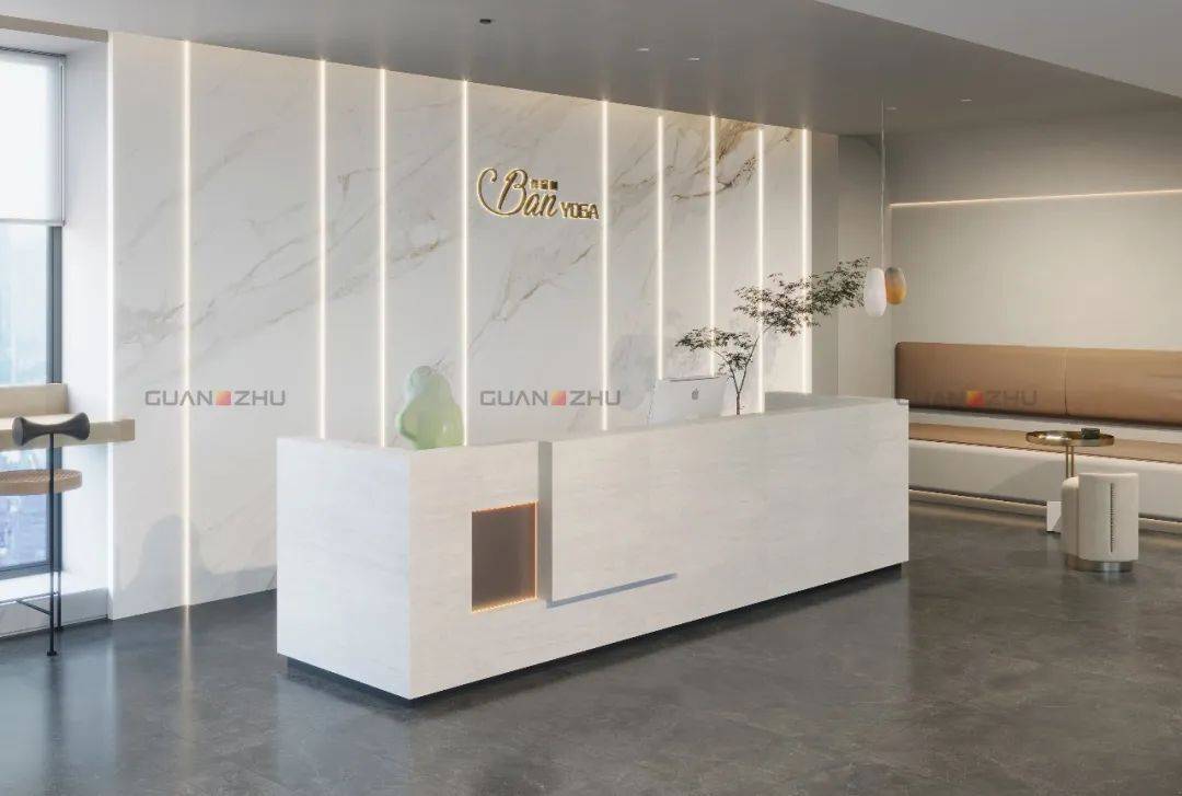 冠珠岩板美好应用打造吸睛又吸金的接待大堂