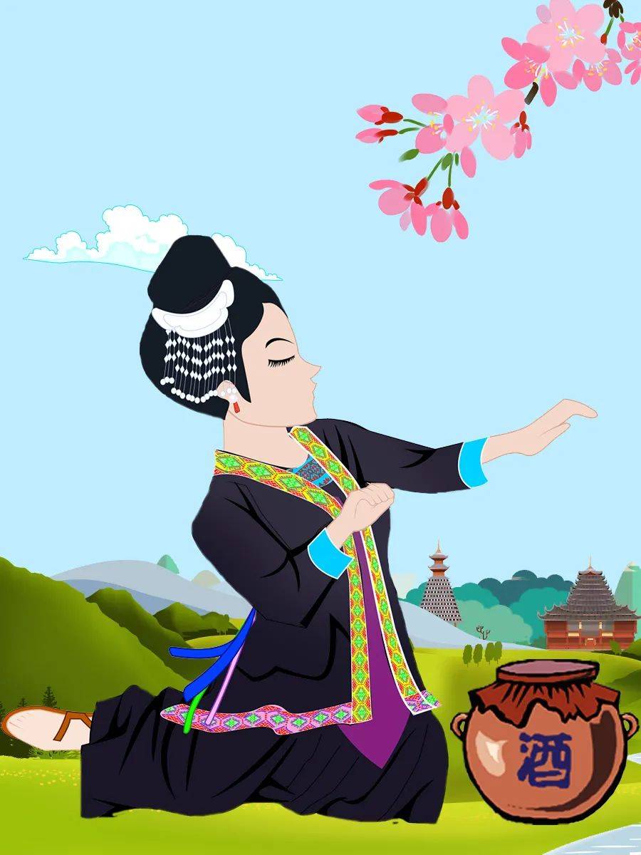 侗族卡通形象图片