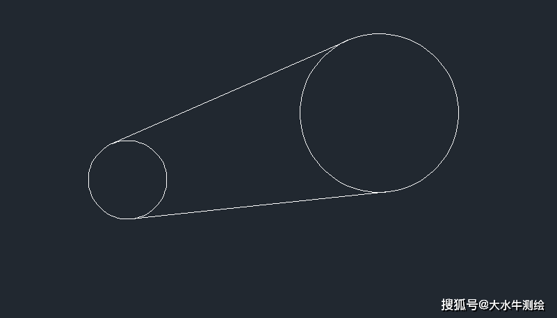 测绘cad丨cad怎么画两圆的公切线