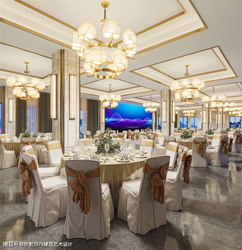 安徽餐饮设计1000平六安宴会餐厅设计效果
