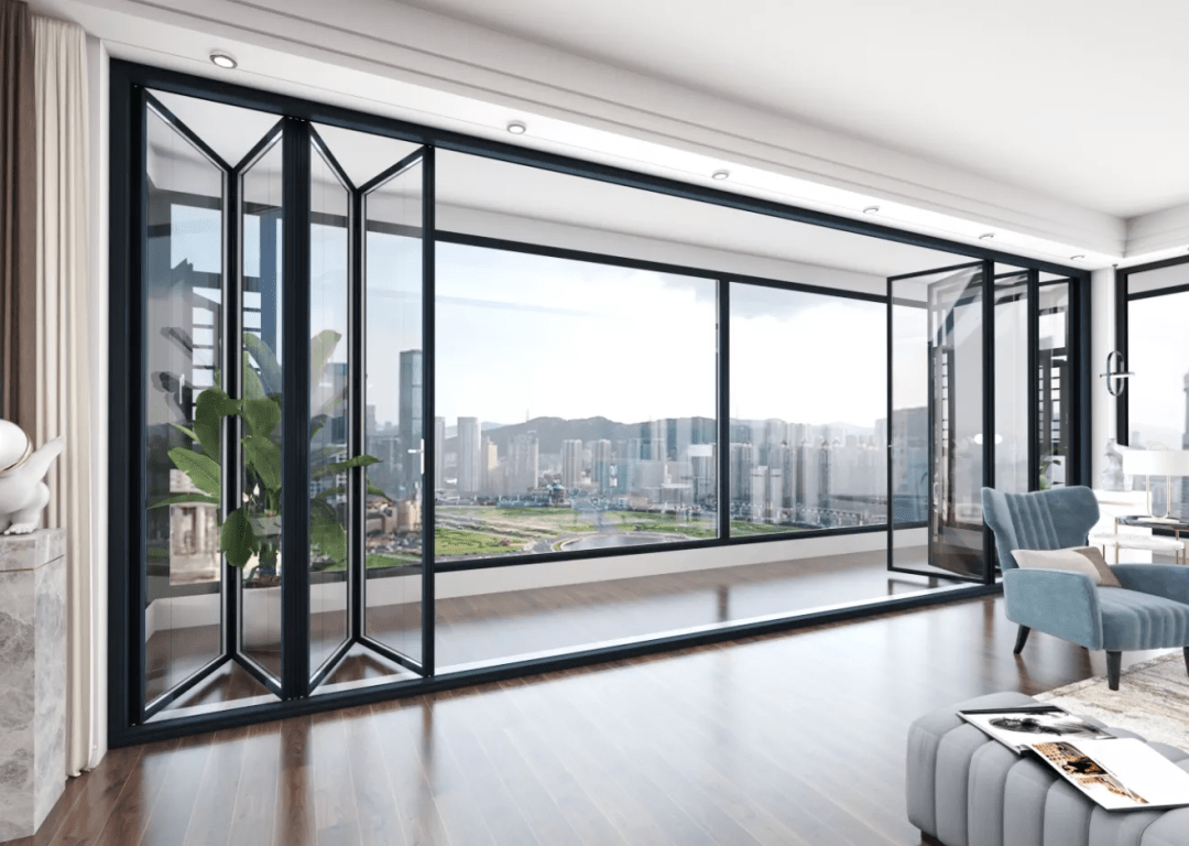 百诺极窄折叠门,让空间拥有更多可能!_玻璃_书房_分割