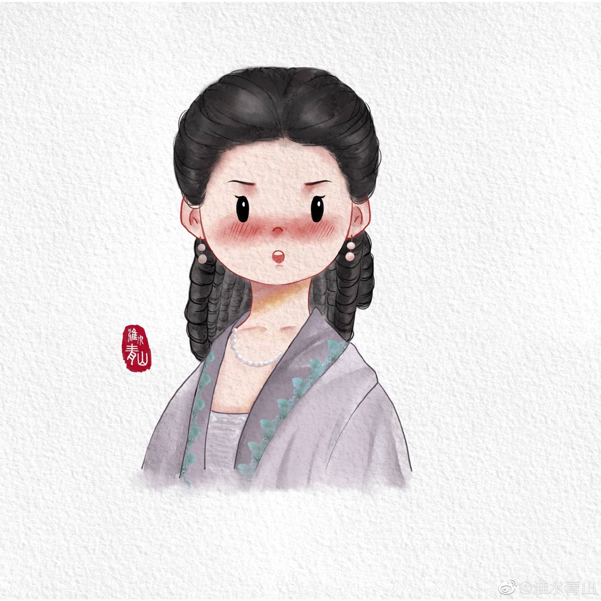 一组超可爱的q版女生头像