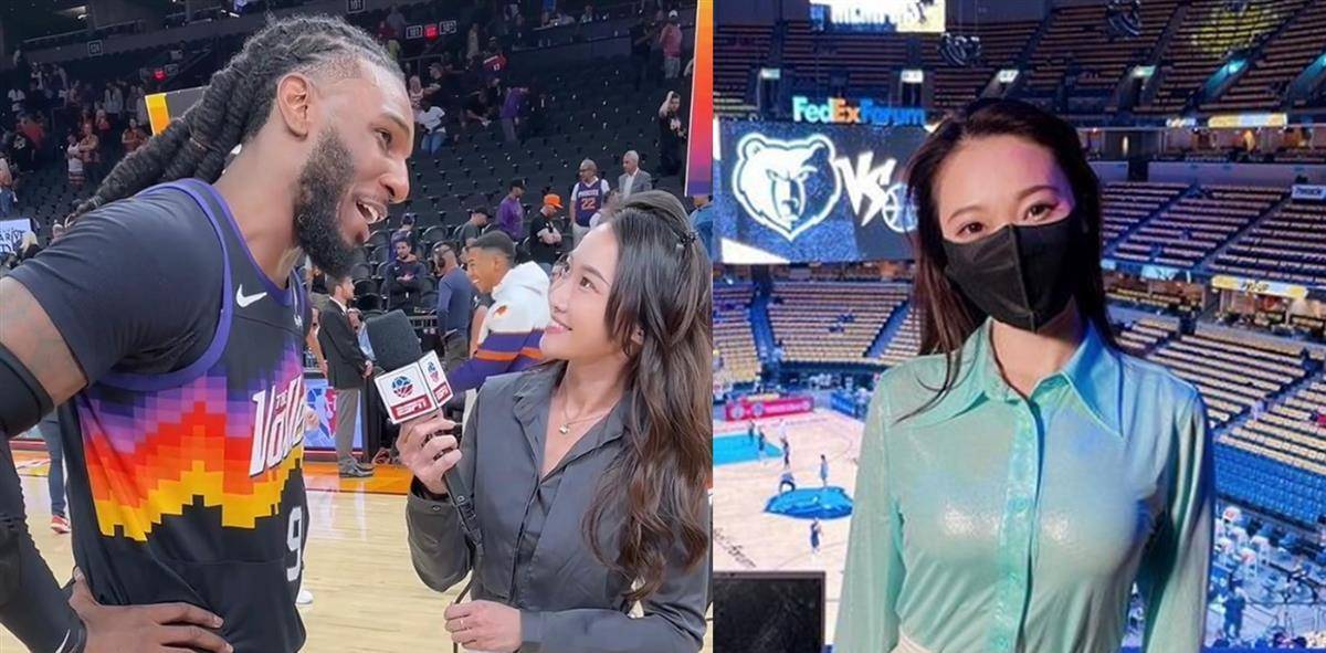 NBA美女记者颜值太高,超高的颜值瞬间让网民们朝圣_孟超_球星_网友